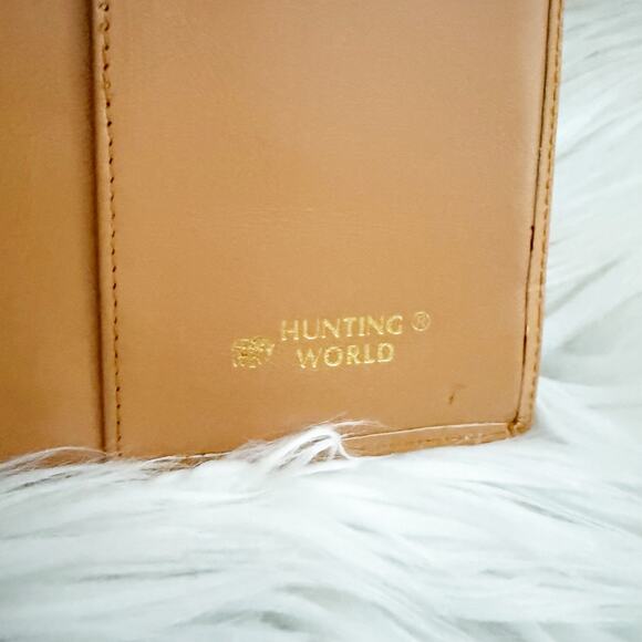 HUNTING WORLD | Olive Hunter Green Wallet Large Long Bifold Tan Continental - Picture 4 of 6